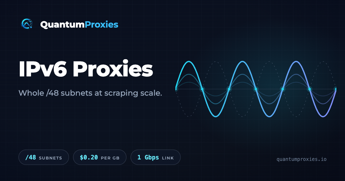 USA IPv6 Proxies – Millions of US IPs from $0.20/GB, Rotating or Static